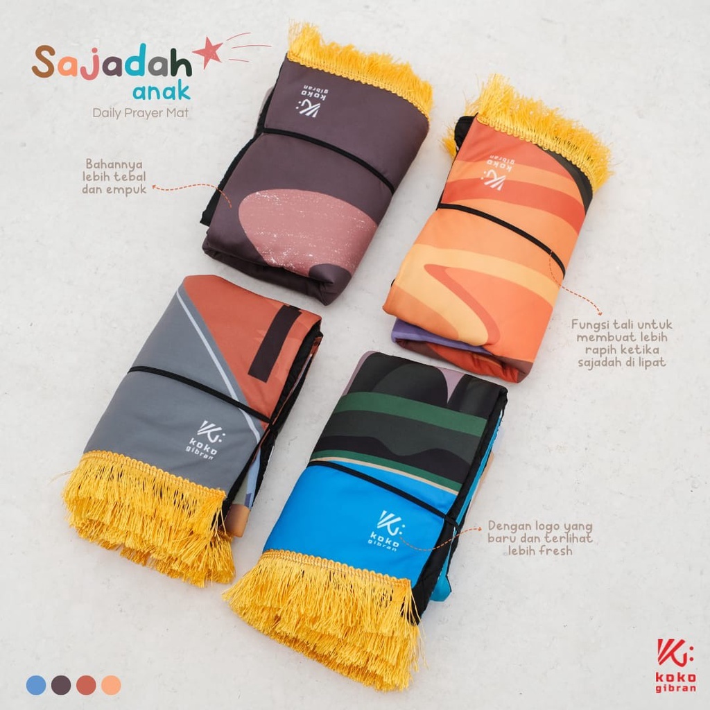 Sajadah Anak Custom Nama KokoGibran / Sajadah Nama / Sajadah Custom (Nature Series)