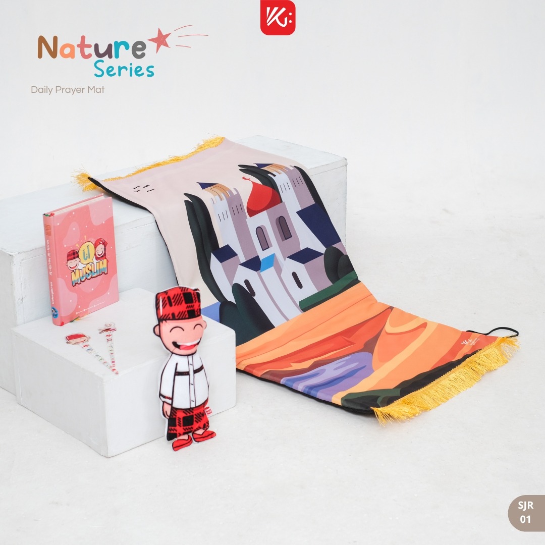 Sajadah Anak Custom Nama KokoGibran / Sajadah Nama / Sajadah Custom (Nature Series)