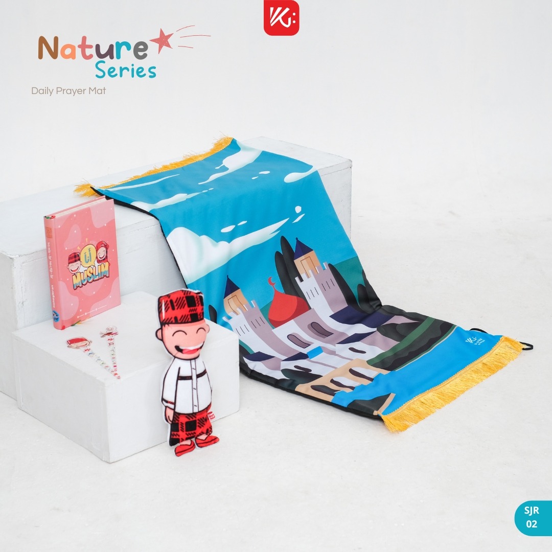 Sajadah Anak Custom Nama KokoGibran / Sajadah Nama / Sajadah Custom (Nature Series)