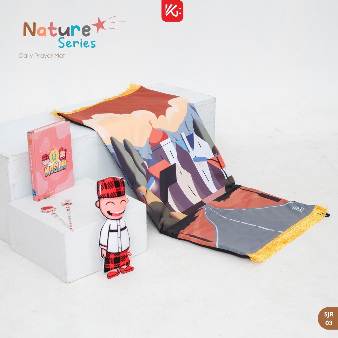 Sajadah Anak Custom Nama KokoGibran / Sajadah Nama / Sajadah Custom (Nature Series)