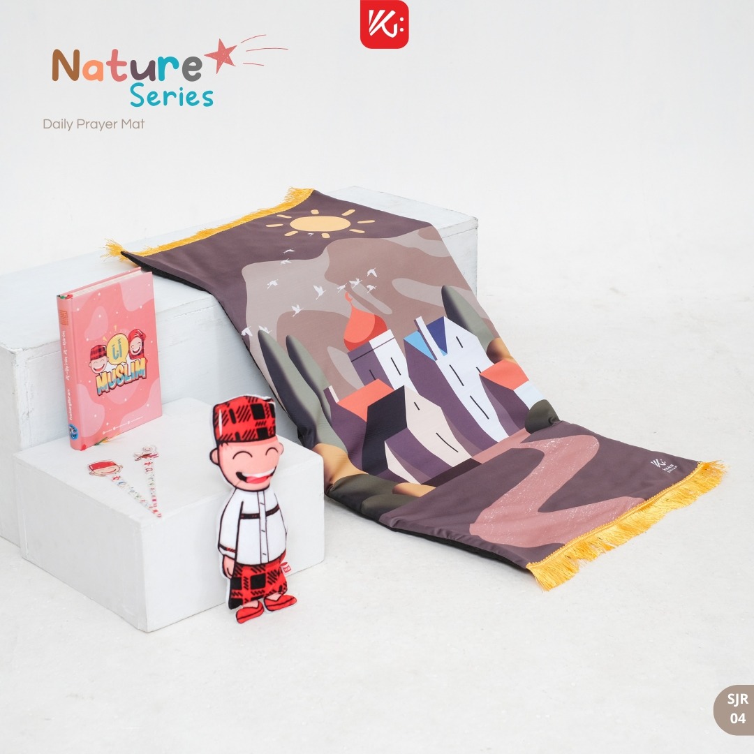 Sajadah Anak Custom Nama KokoGibran / Sajadah Nama / Sajadah Custom (Nature Series)