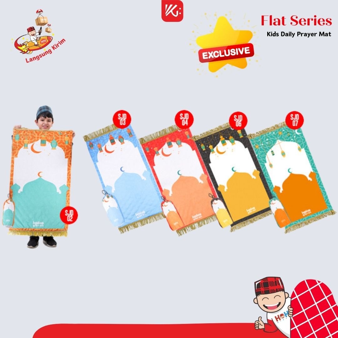 Sajadah Anak Eksklusif KokoGibran / Sajadah Anak Tebal / Sajadah Premium (Flat Series)