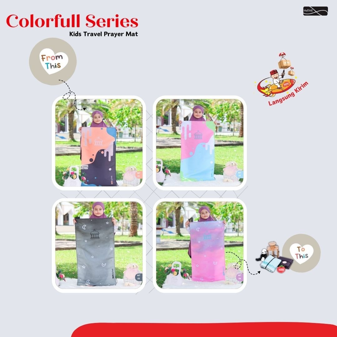 Sajadah Travel Anak MeTime / Sajadah Travel / Sajadah Anak (Colorful Series)