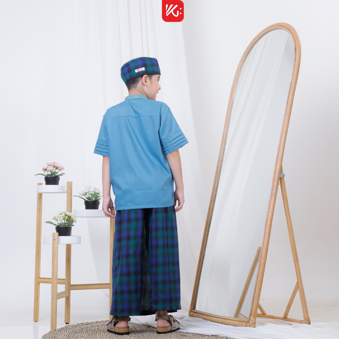 Sarung Koko Peci Anak KokoGibran / Sarcelko / Baju Muslim Anak / Pakaian Muslim Anak (ALQI)