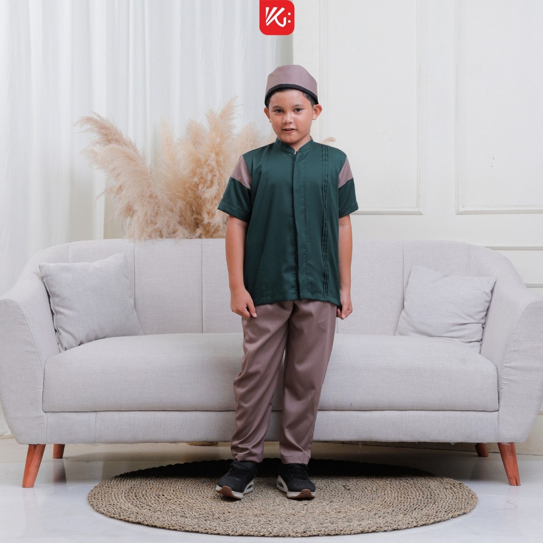 (AZKA) Set Celana Koko Hijau Terfavorit