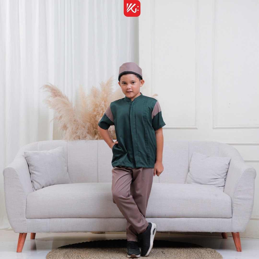 (AZKA) Set Celana Koko Hijau Terfavorit