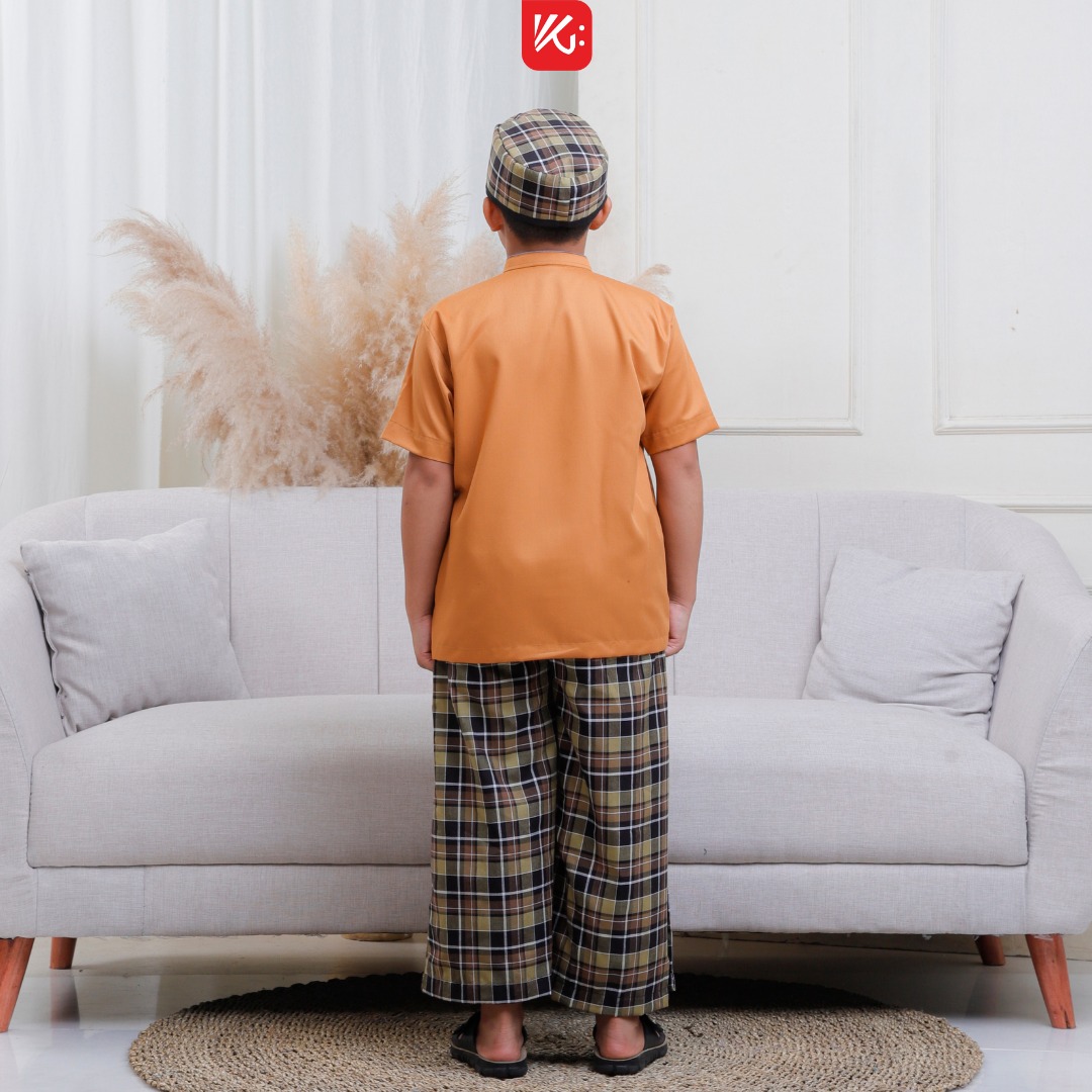 Set Koko Sarung Peci Anak / Sarkoci / Set muslim Anak / Sarung Koko Peci Anak (BILAL)