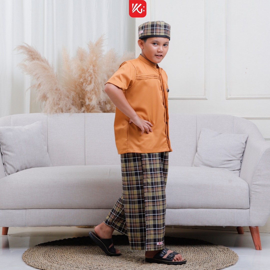 Set Koko Sarung Peci Anak / Sarkoci / Set muslim Anak / Sarung Koko Peci Anak (BILAL)