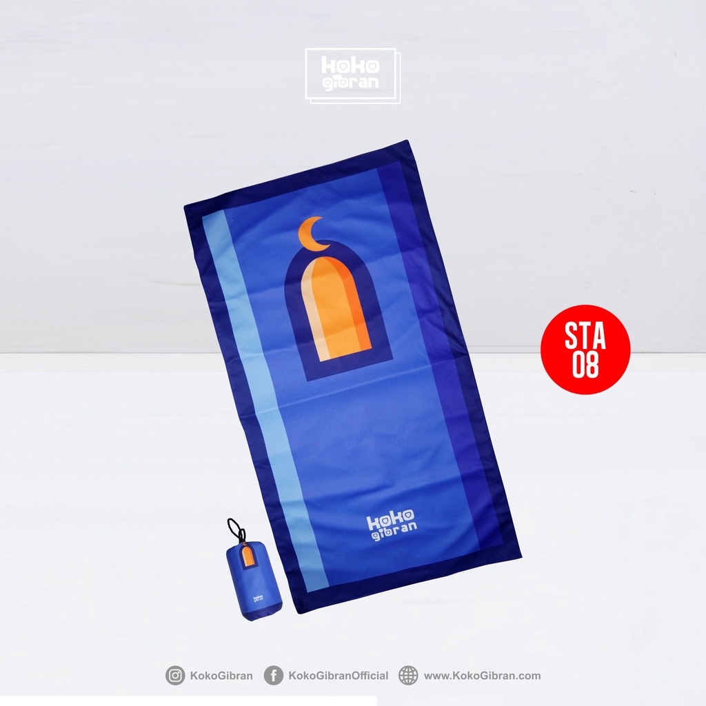 Sajadah Travel Pouch Anak Custom Nama KokoGibran / Sajadah Nama / Sajadah Anak (Flat Series)