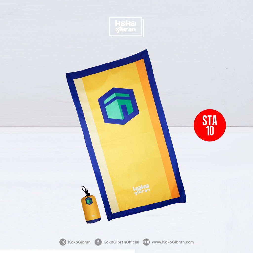 Sajadah Travel Pouch Anak Custom Nama KokoGibran / Sajadah Nama / Sajadah Anak (Flat Series)