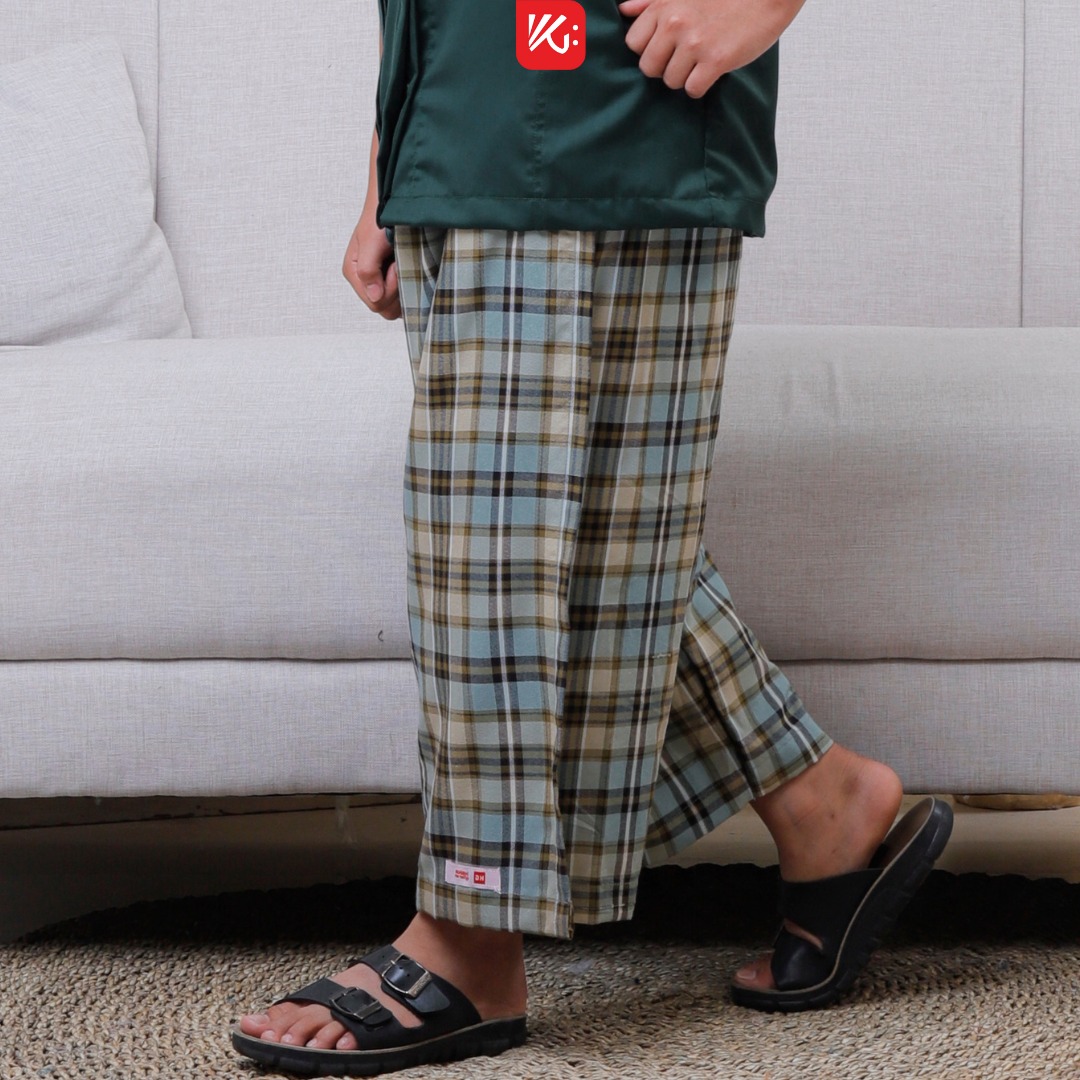 (AZMI) Set Koko Sarung Instan Peci AnaK Hijau