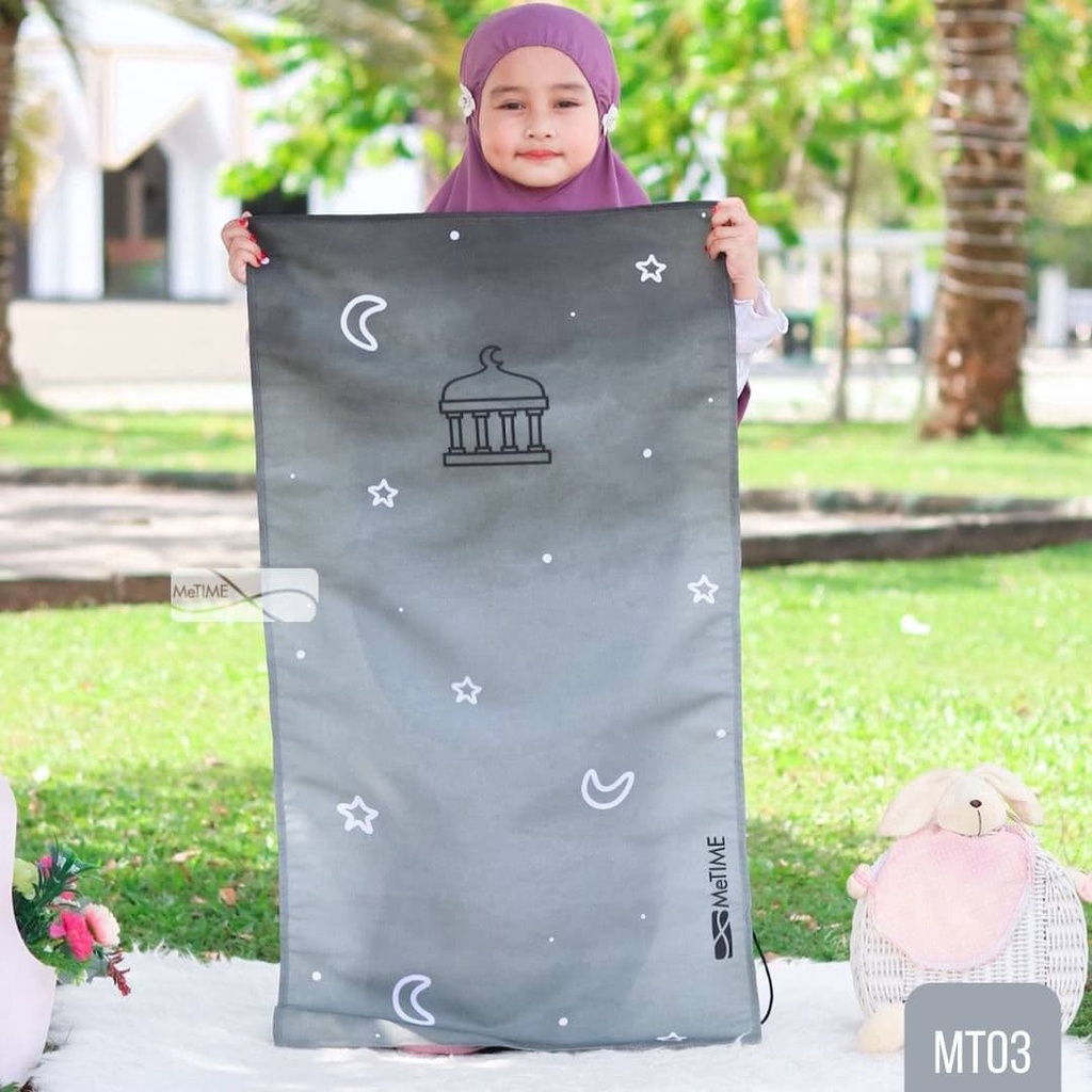 Sajadah Travel Anak Custom Nama MeTime / Sajadah Travel / Sajadah Custom (Colorful Series)