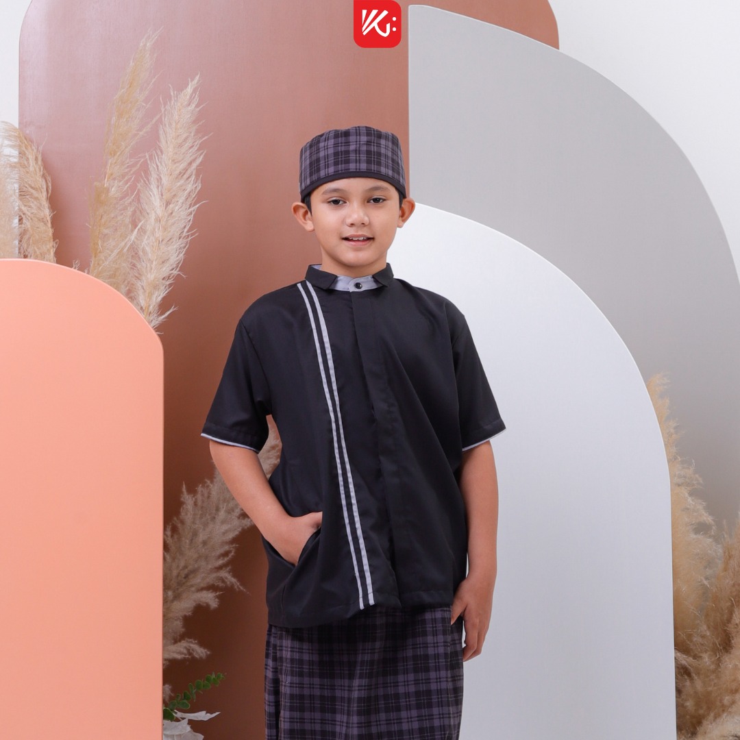 Sarung Koko Peci Anak KokoGibran / Sarkoci  / Sarcelko / Baju Muslim Anak / Pakaian Muslim Anak (RAMZAN)