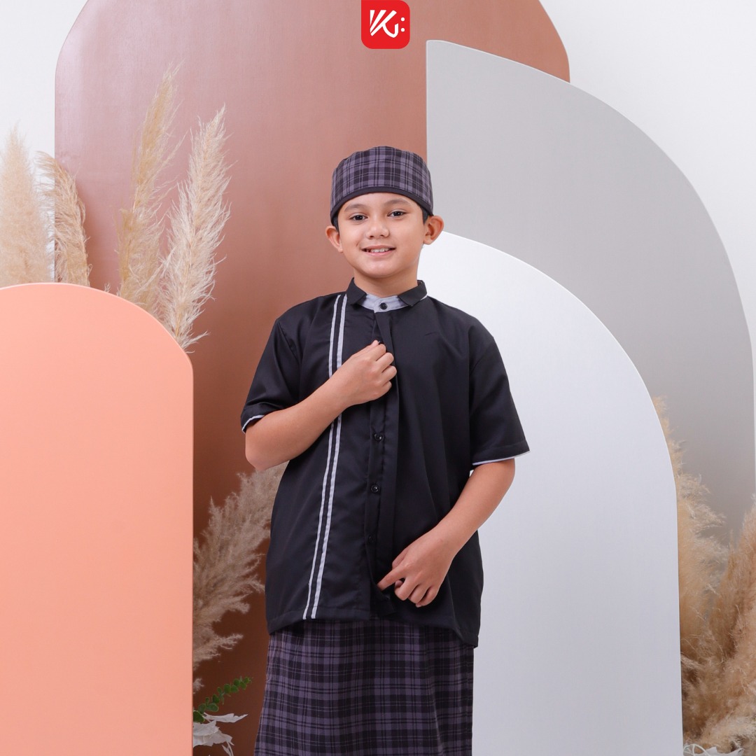 Sarung Koko Peci Anak KokoGibran / Sarkoci  / Sarcelko / Baju Muslim Anak / Pakaian Muslim Anak (RAMZAN)