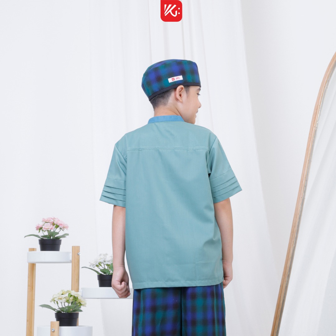 Baju Koko Anak KokoGibran /Baju Koko Anak Warna Hijau /Baju Koko Anak / Baju Koko Anak Adem (ALQO)