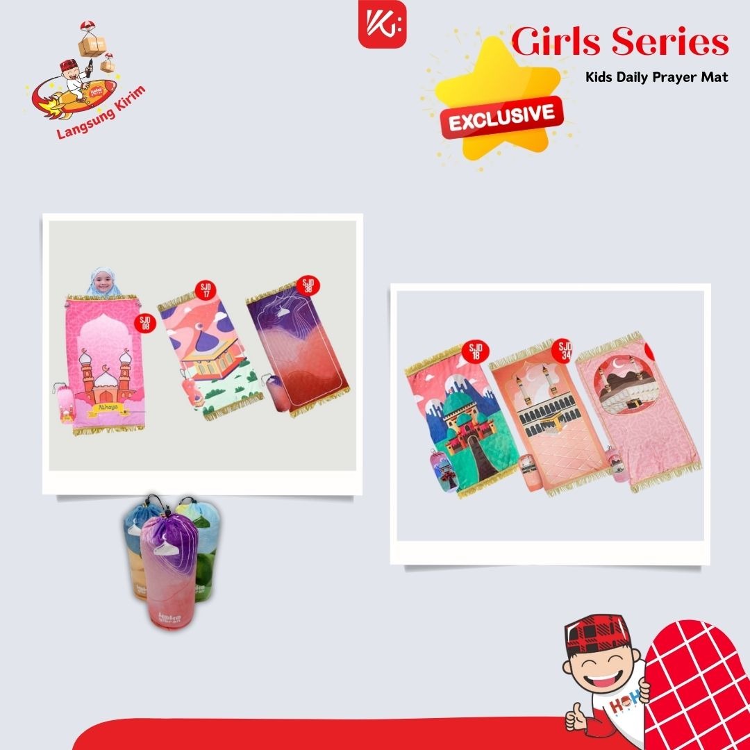 (Ready) Sajadah Anak Eksklusif KokoGibran / Sajadah Anak Tebal / Sajadah Premium (Girls Series)