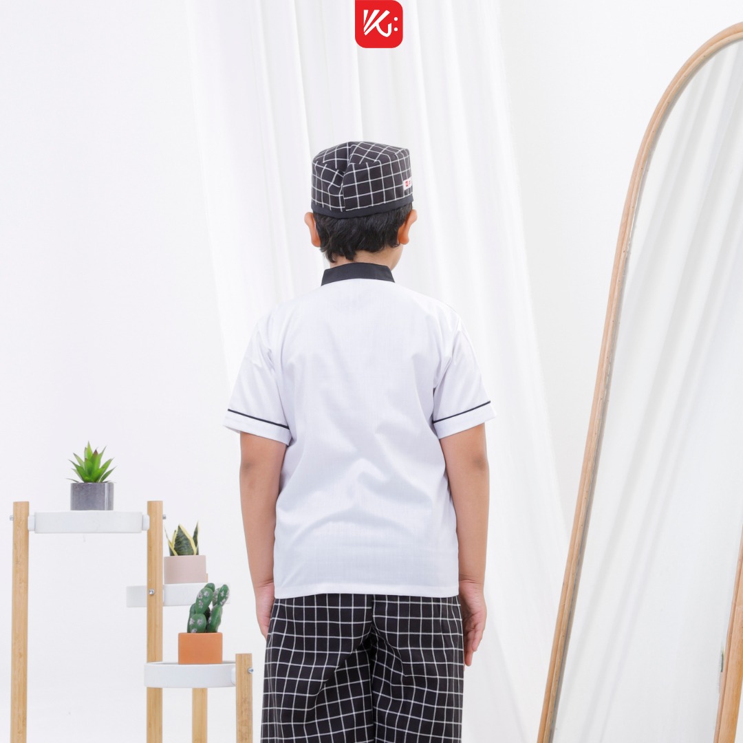 Baju Koko Anak KokoGibran /Baju Koko Anak Warna Putih / Baju Koko Anak / Baju Koko Warna Hitam / Koko Adem (OMAR)