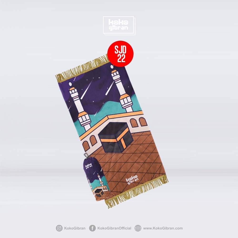 Sajadah Anak Eksklusif KokoGibran / Sajadah Anak Tebal / Sajadah Premium (Series Kabah 01)