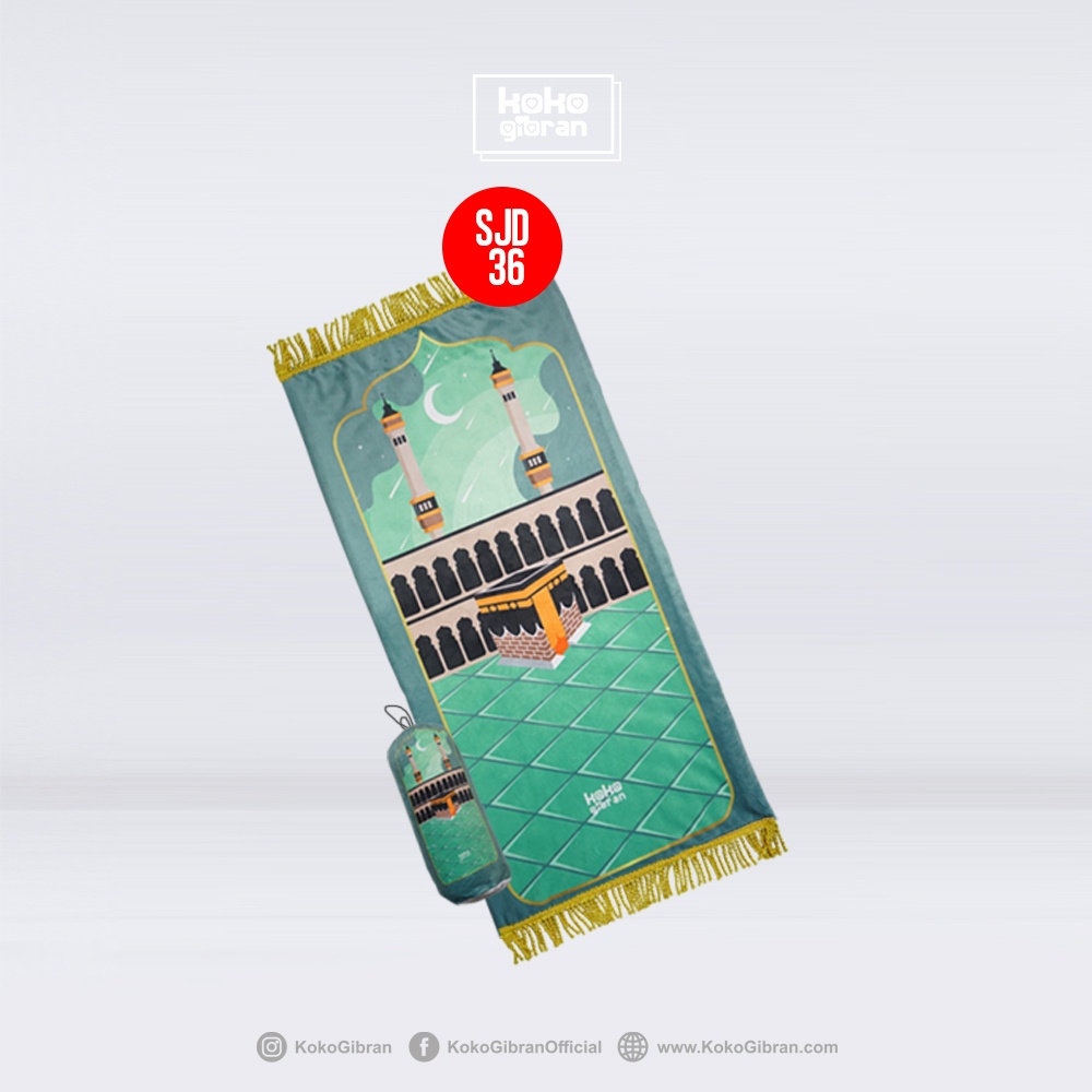 Sajadah Anak Eksklusif KokoGibran / Sajadah Anak Tebal / Sajadah Premium (Kabah Series 02)