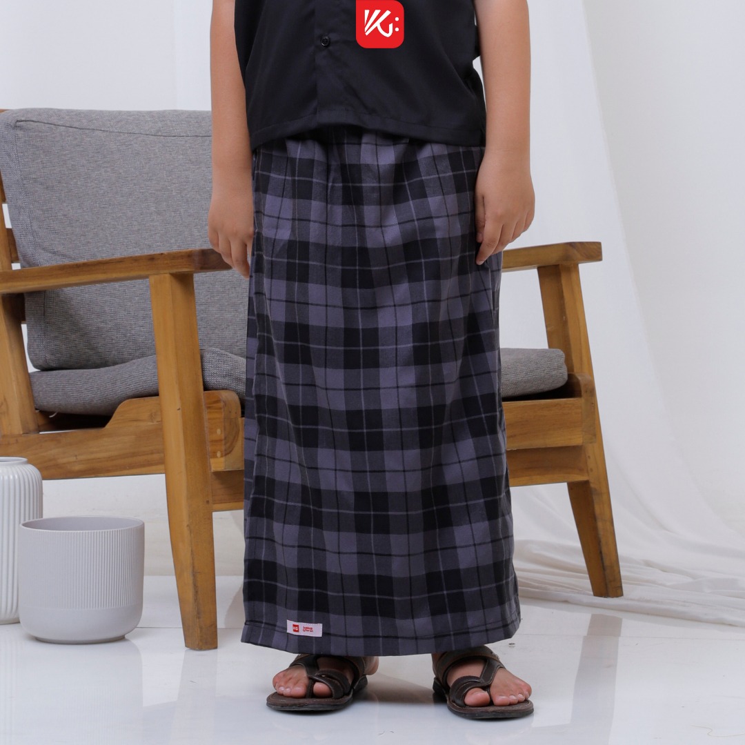 Sarung Celana Anak KokoGibran / Sarung Instan Simple / Sarung Instan Praktis / Sarung Instan Biru (SP124)