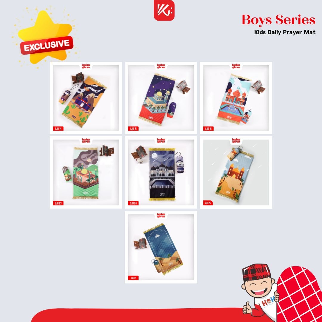 (Ready) Sajadah Anak Eksklusif KokoGibran/Sajadah Premium( Boys Series)