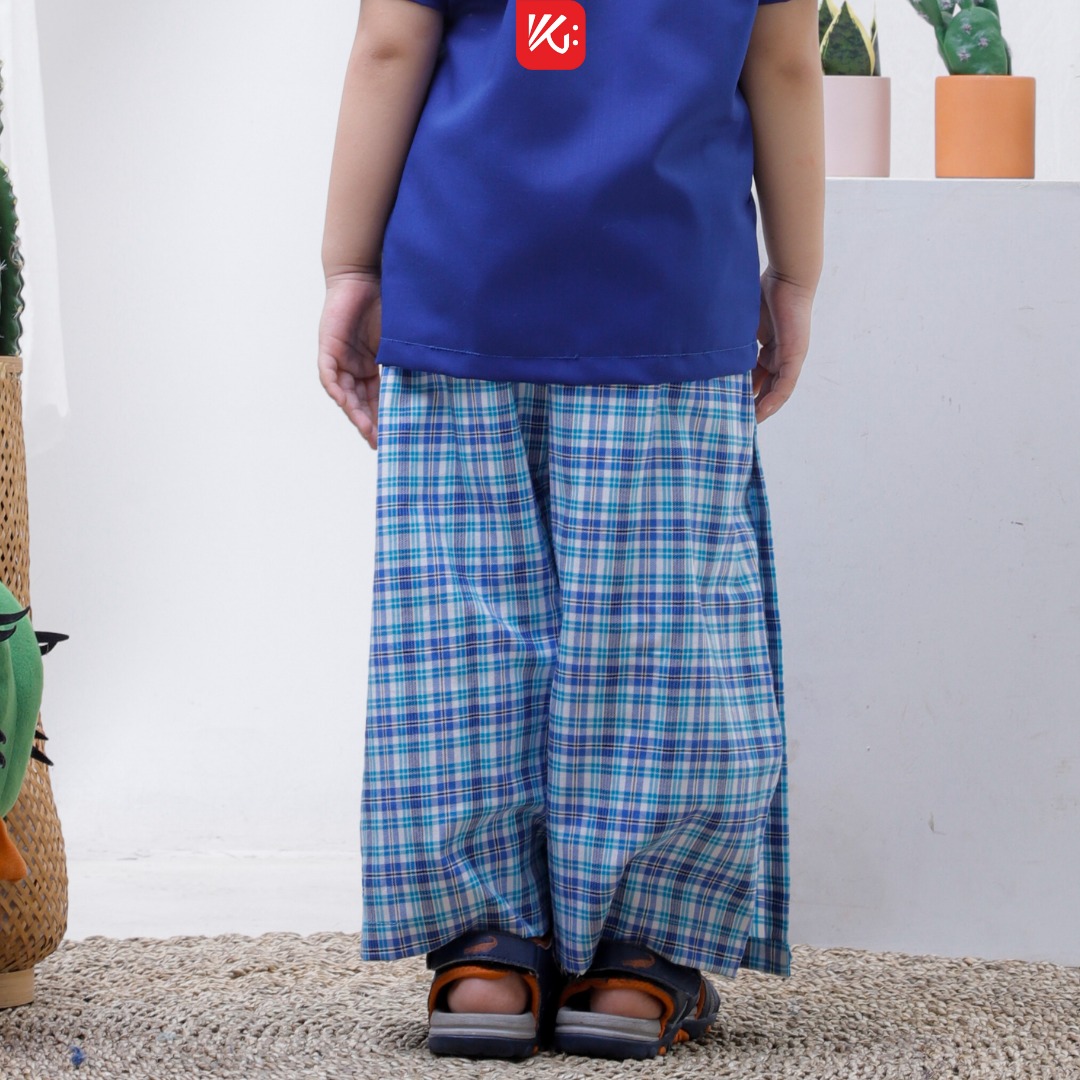 (SP129) Sarung Celana Anak KokoGibran / Sarung Instan Celana / Sarung Instan Biru / Sarung Instan Praktis (SP129)