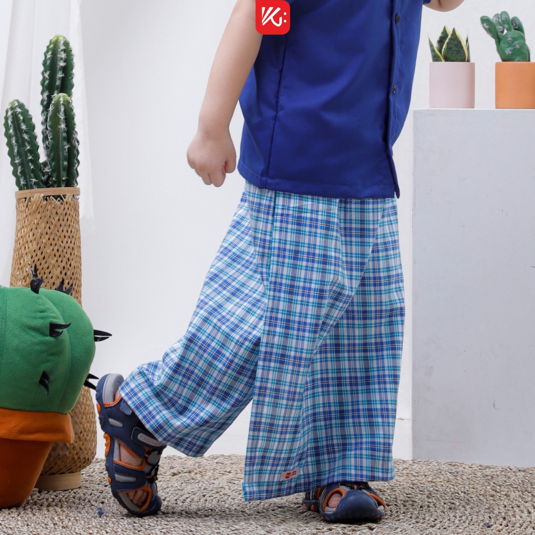 (SP129) Sarung Celana Anak KokoGibran / Sarung Instan Celana / Sarung Instan Biru / Sarung Instan Praktis (SP129)