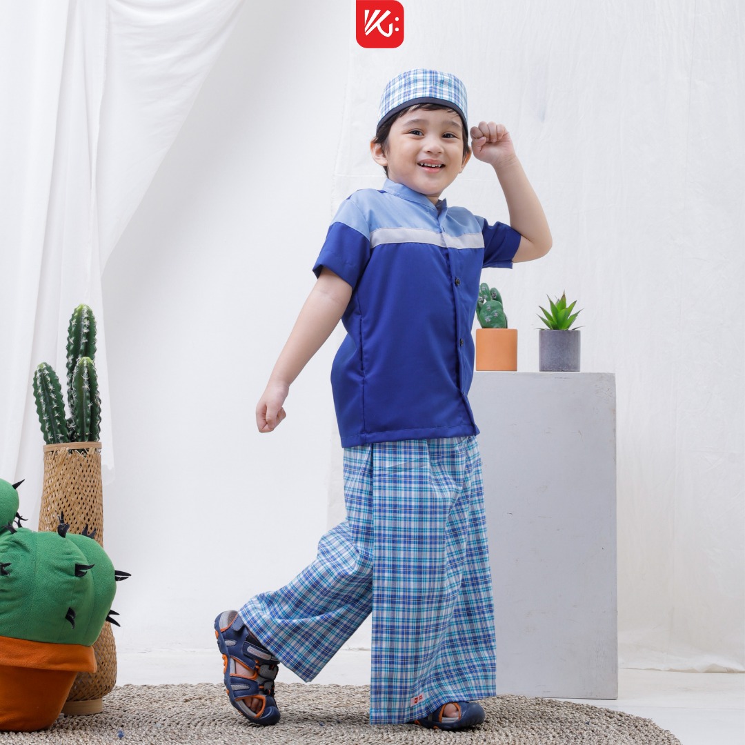 Sarung Koko Peci Anak KokoGibran / Sarkoci KokoGibran / Sarcelko / Baju Muslim Anak / Pakaian Muslim Anak (ZIYYAD)
