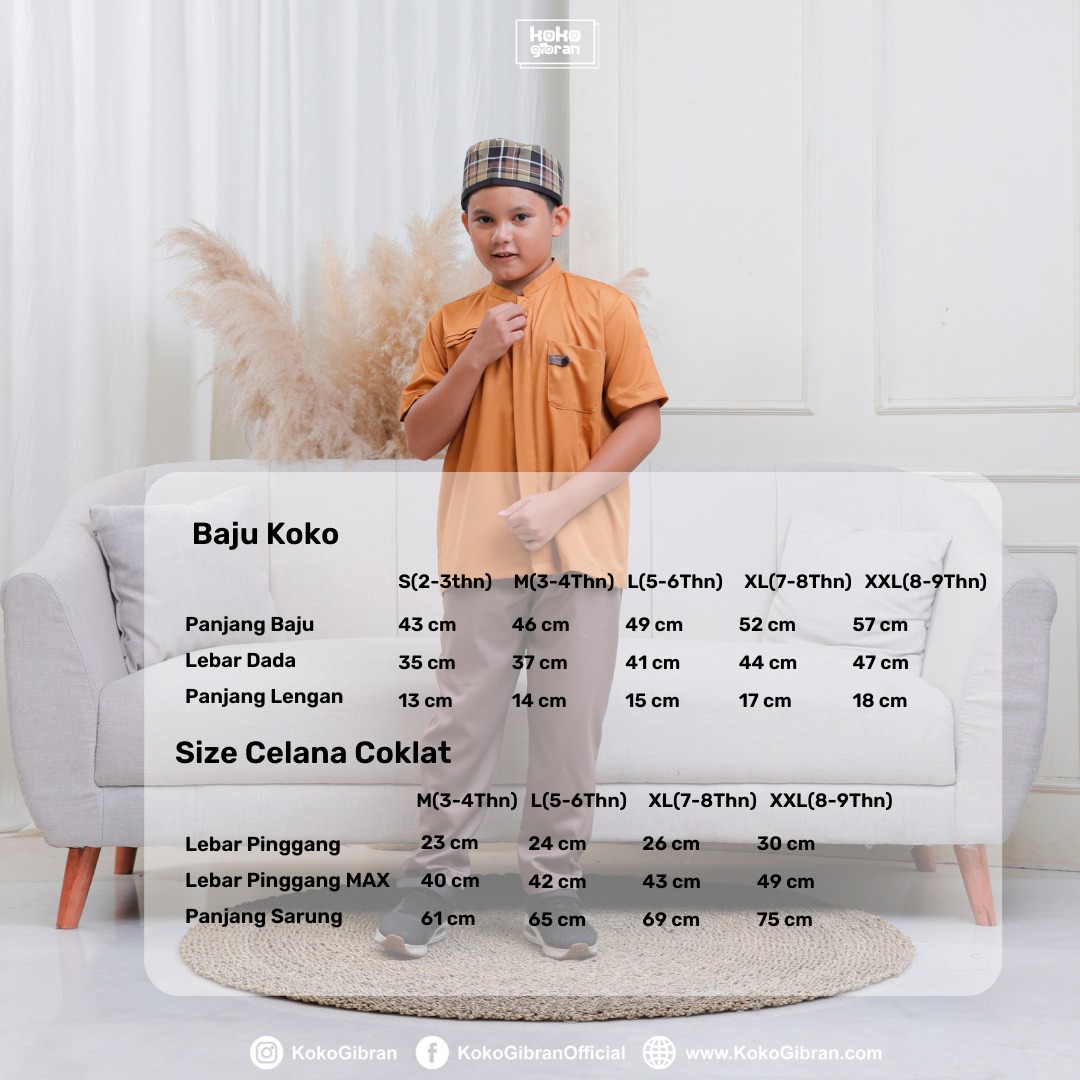 Set Koko Celana Anak Orens / Koko Tanpa Kerah / Koko Orens / Celana Koko / Set Celana Koko (BERLYN))