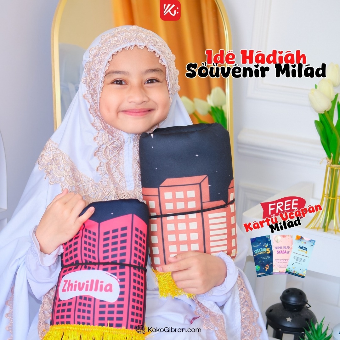 Sajadah Anak Custom Nama KokoGibran / Sajadah custom(Cityscape Series)