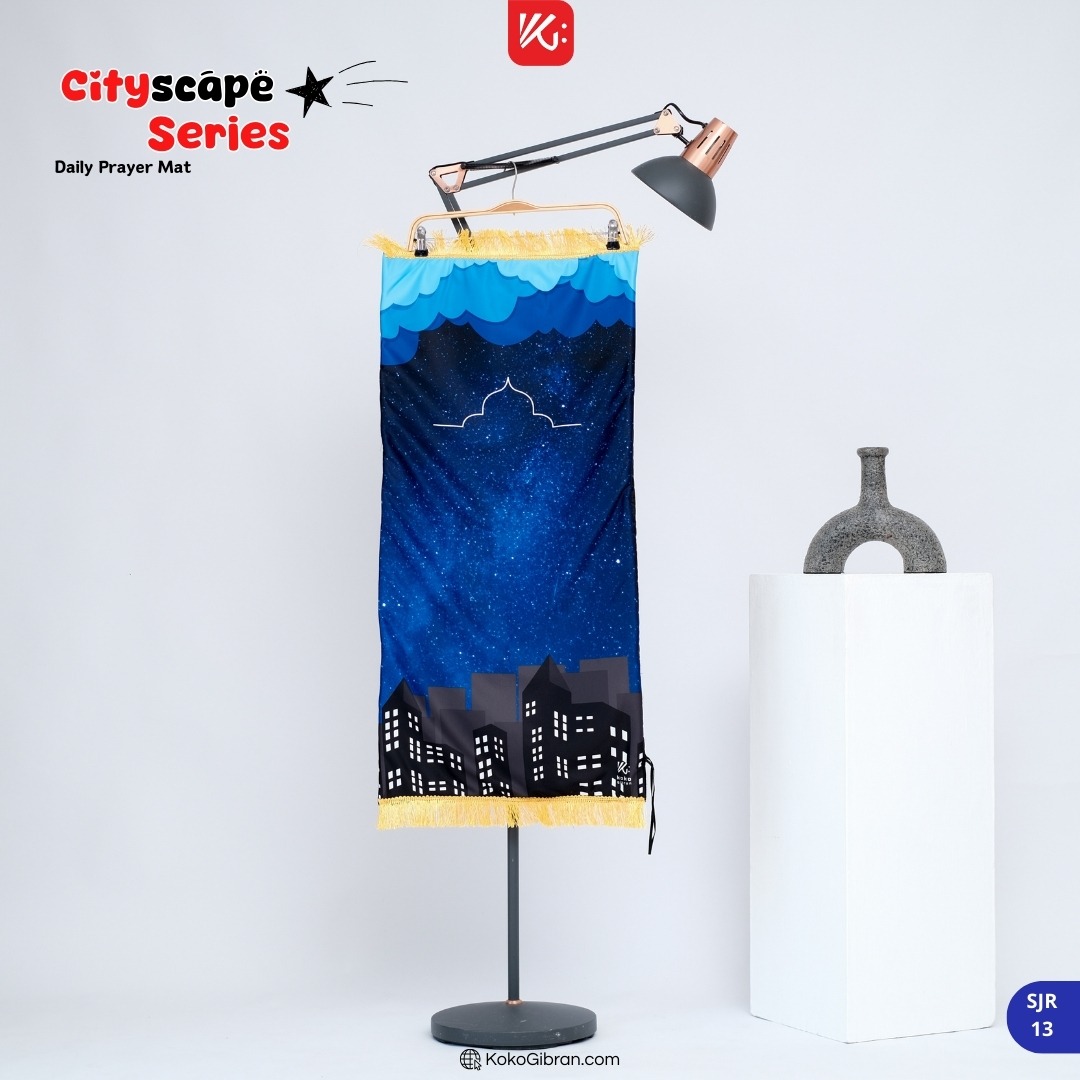 Sajadah Anak Custom Nama KokoGibran / Sajadah custom(Cityscape Series)