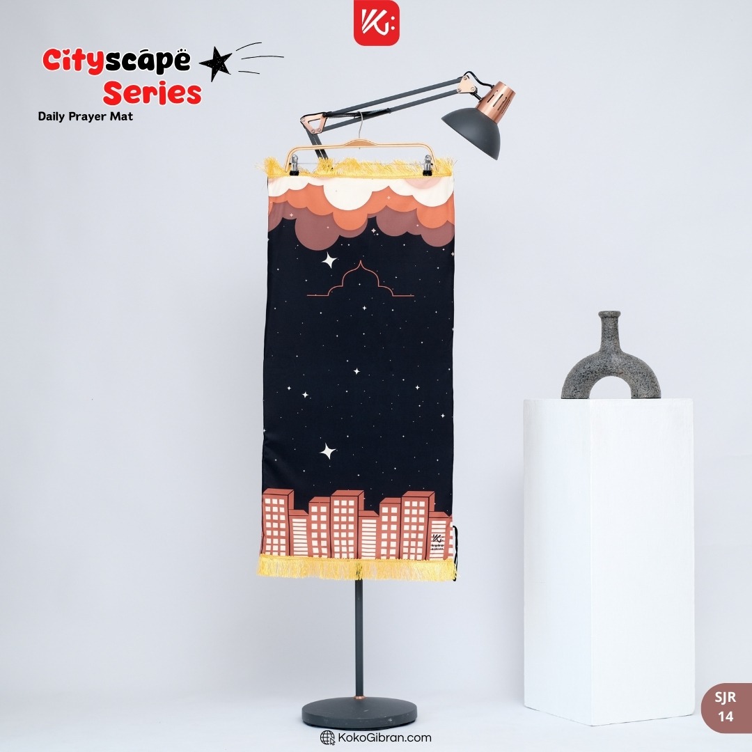 Sajadah Anak Custom Nama KokoGibran / Sajadah custom(Cityscape Series)