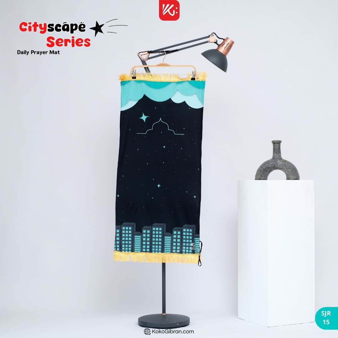 Sajadah Anak Custom Nama KokoGibran / Sajadah custom(Cityscape Series)