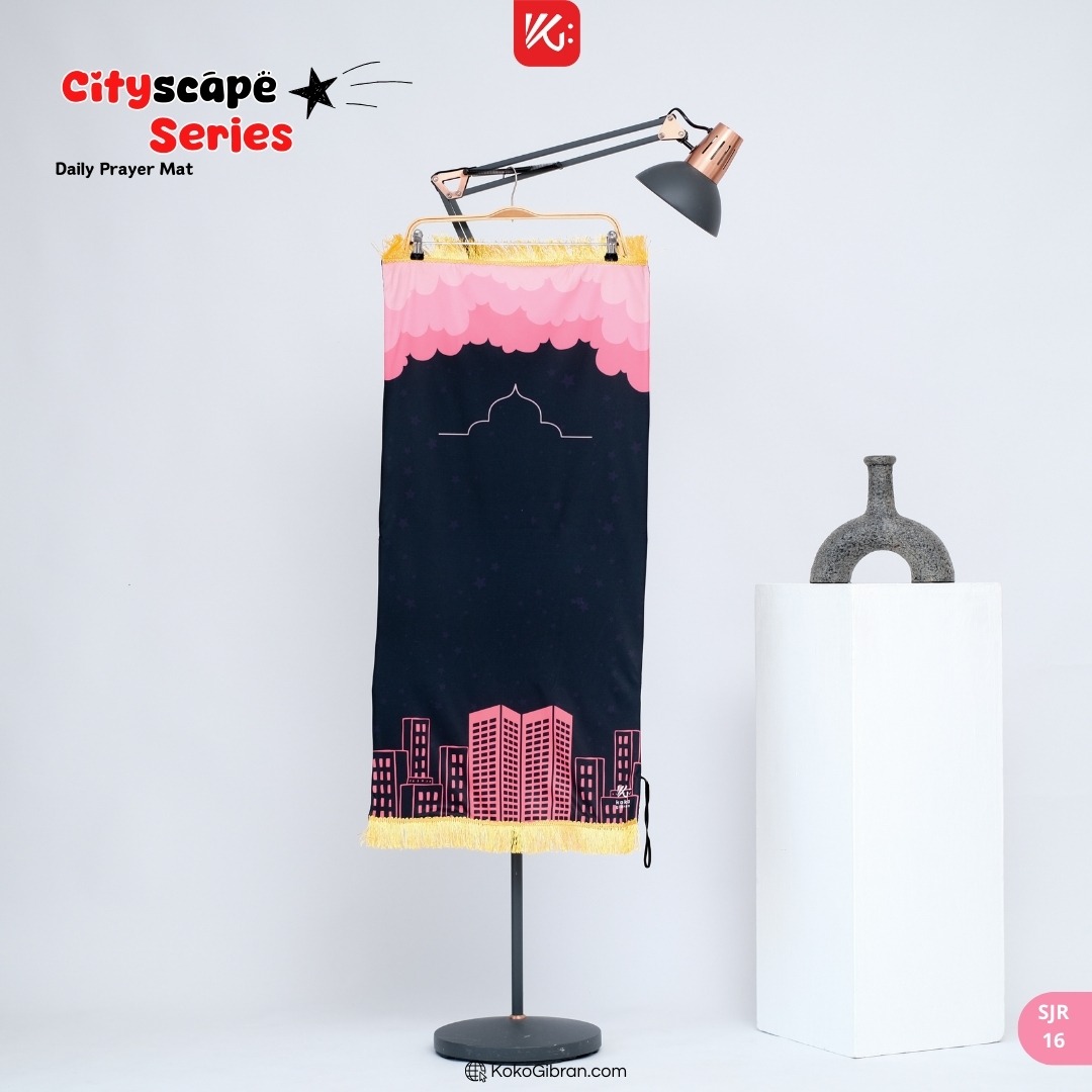 Sajadah Anak Custom Nama KokoGibran / Sajadah custom(Cityscape Series)