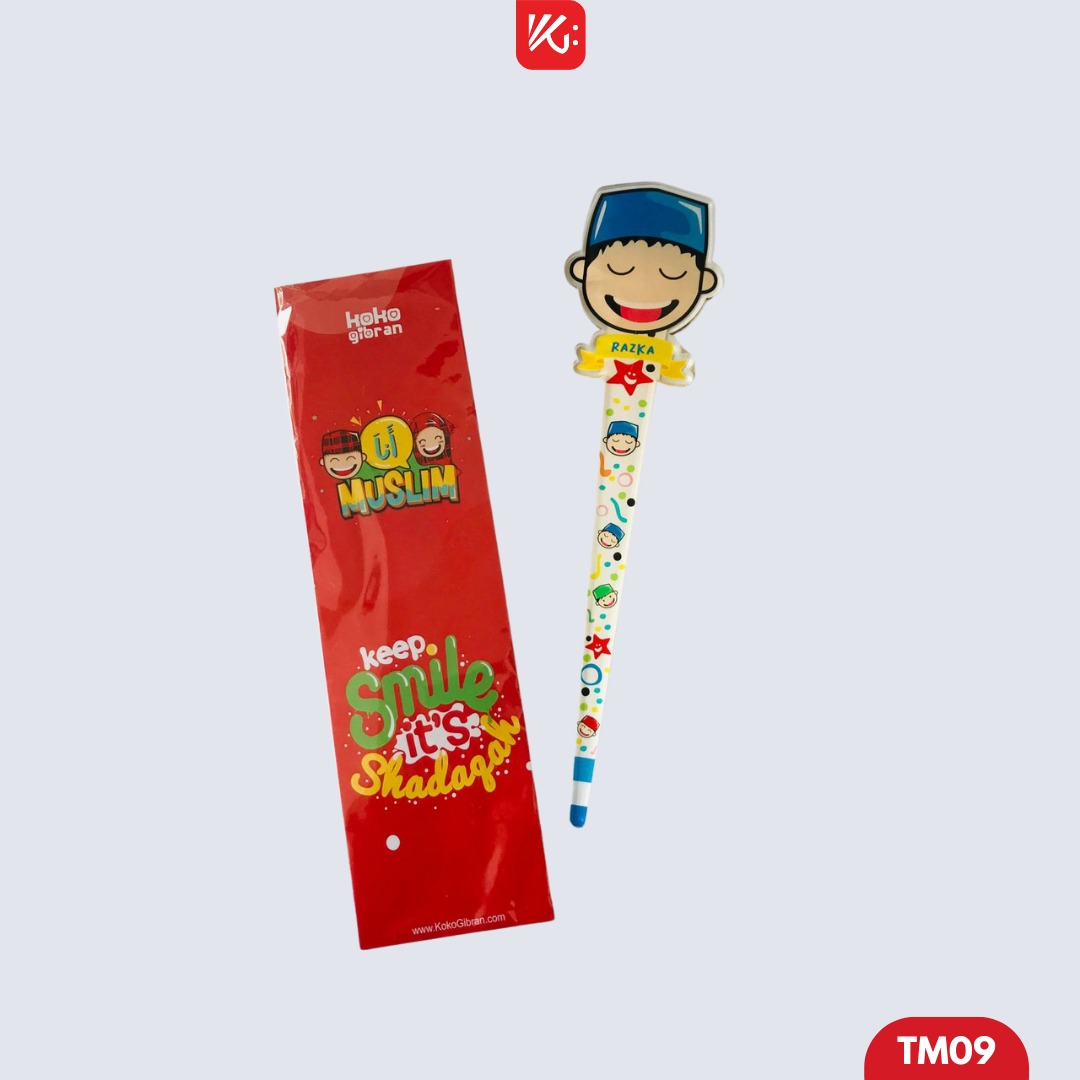  Tuding Mengaji Karakter KokoGibran / Alat Bantu Mengaji / Alat Tunjuk Mengaji / Kalam Mengaji / Tuding Custom Nama