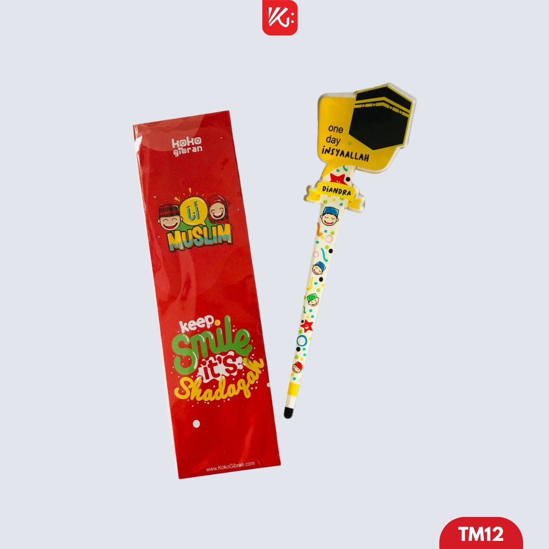  Tuding Mengaji Karakter KokoGibran / Alat Bantu Mengaji / Alat Tunjuk Mengaji / Kalam Mengaji / Tuding Custom Nama