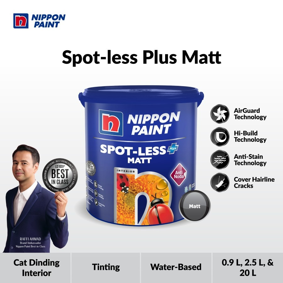 Nippon Spot-Less Plus Matt Tingting - 2.5L - Cat Ultra Premium Anti-Kuman & Anti-Noda