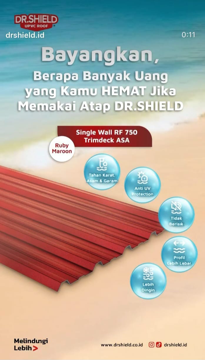 ATAP UPVC SINGLE LAYER RF 750 DR SHIELD