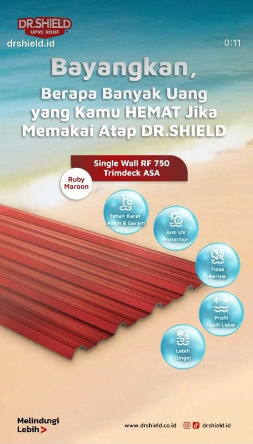 Image of ATAP UPVC SINGLE LAYER RF 750 DR SHIELD 