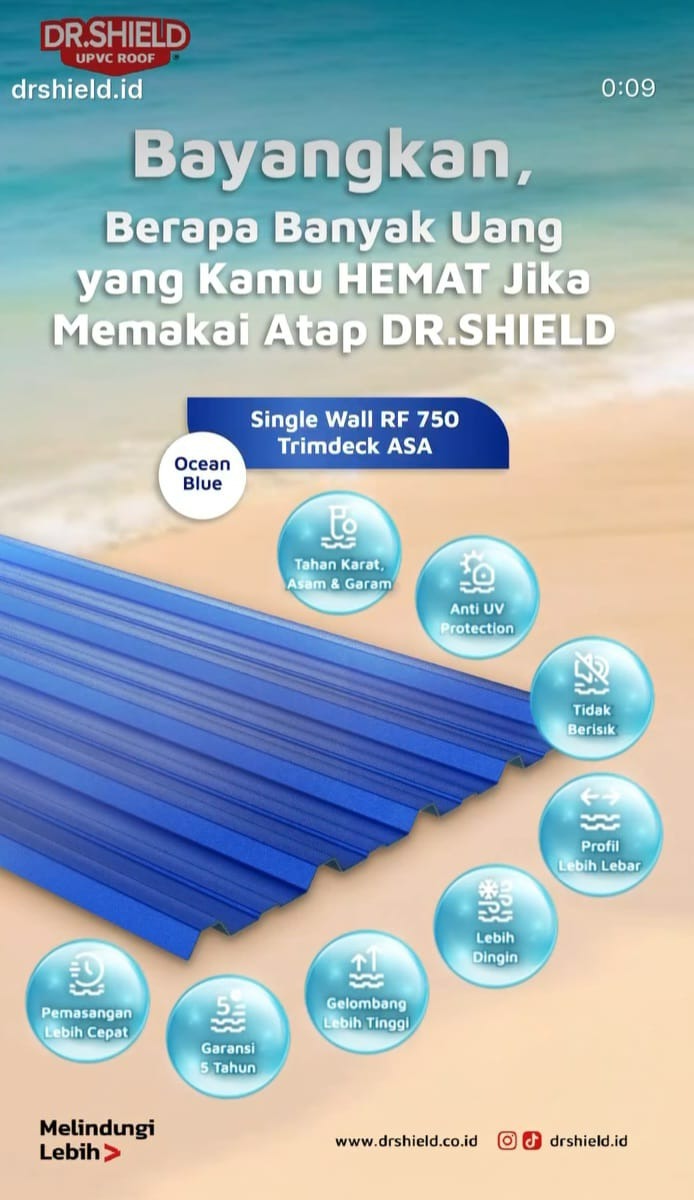 ATAP UPVC SINGLE LAYER RF 750 DR SHIELD