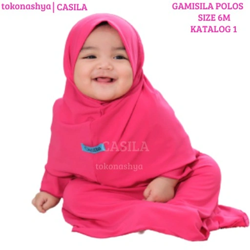 Image of Casila Gamis Anak Gamisila Polos Size 6 bln