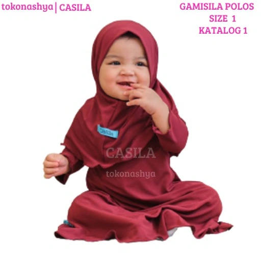 Image of Casila Gamis Anak Gamisila Polos Size 1