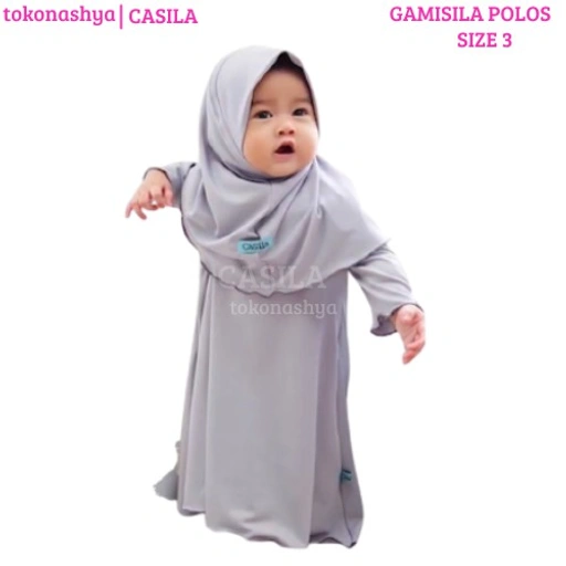 Image of Casila Gamis Anak Gamisila Polos Size 3