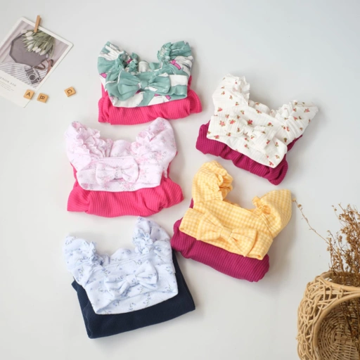 Image of Tokonashya 6-36 Bulan Setelan Anak Perempuan CLARISA Free Bandana