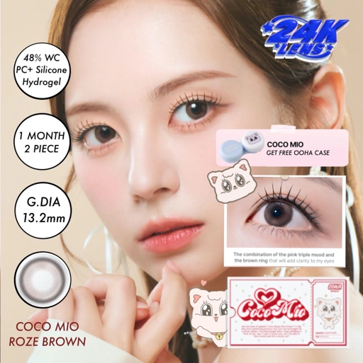 Image of SOFTLENS PREMIUM ORI KOREA OOHA LENS MASHIRO LENS COCOMIO ROZE BROWN 