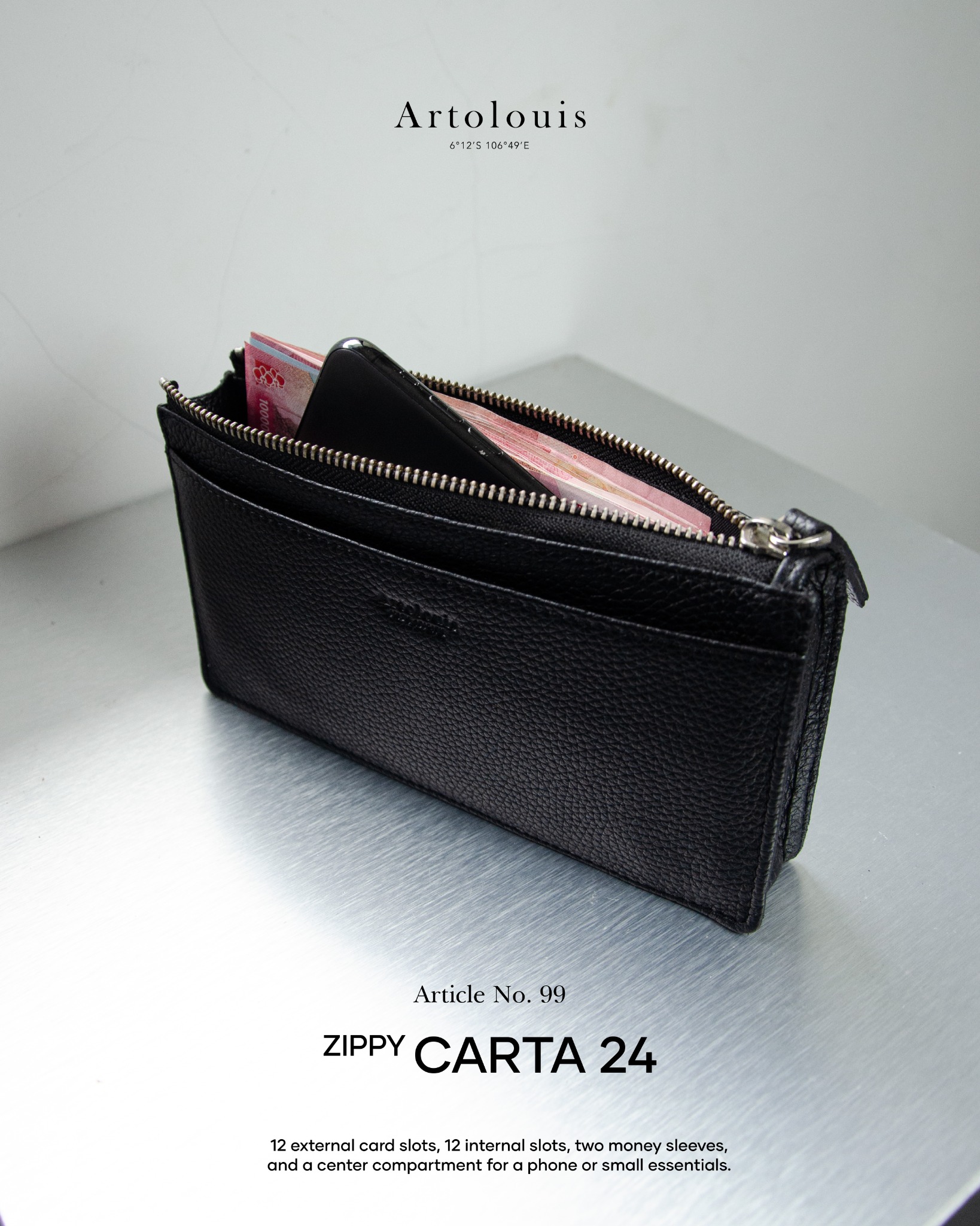 Artolouis Article No.99 - Zippy Carta 24 - Zipper Wallet