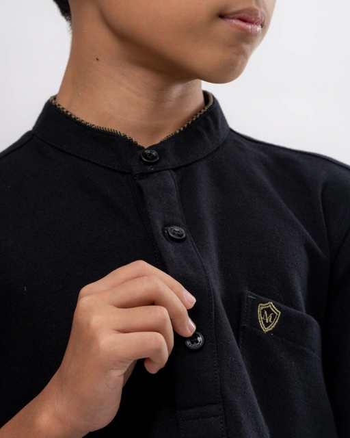 Image of Makhtab Kurta Denizli Black Kids