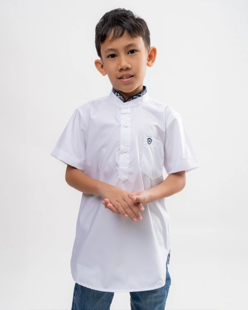 Image of Makhtab Kurta Turhal White Kids