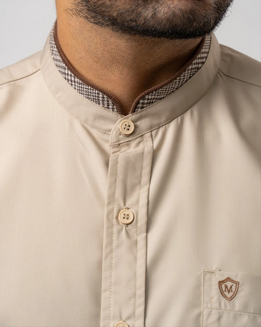 Image of Makhtab Qays Shirt Brown