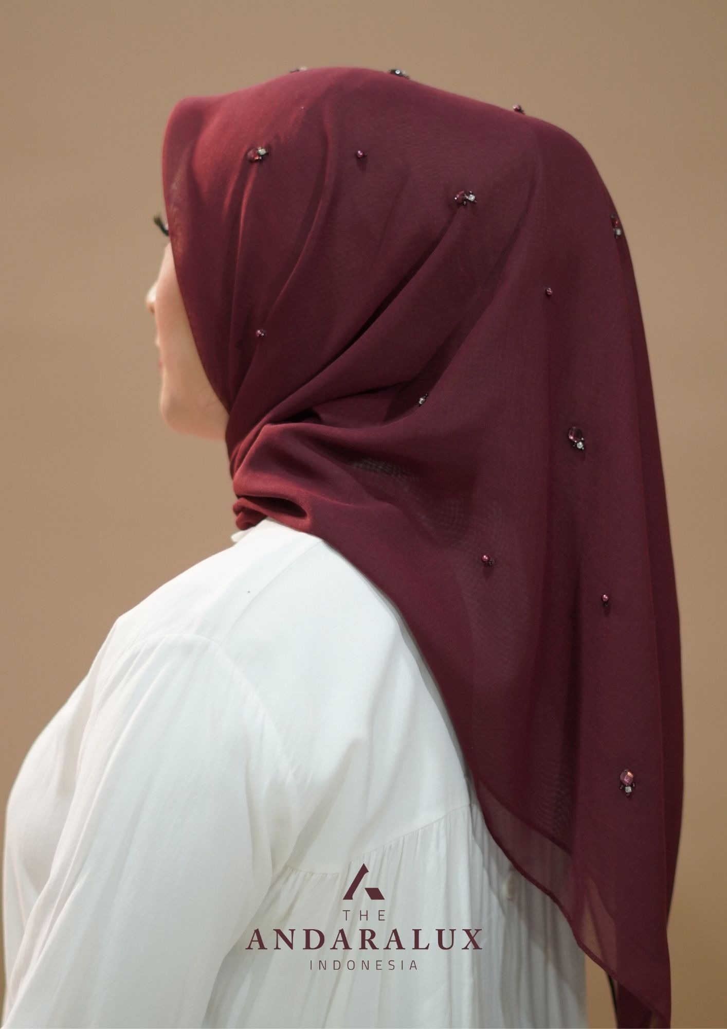 Hijab Paris Beads Kaira Red Series